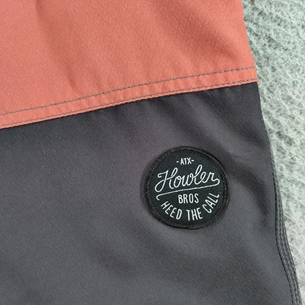 Howler Bros Shorts Mens 38 Multicolor Colorblock Palm Boardshorts Surf Tropical